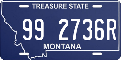 MT license plate 992736R