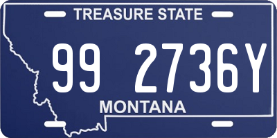 MT license plate 992736Y