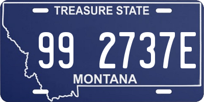 MT license plate 992737E