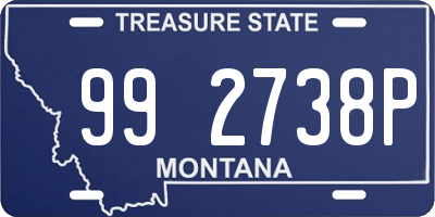 MT license plate 992738P