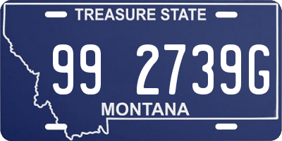 MT license plate 992739G