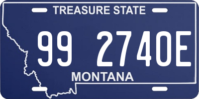 MT license plate 992740E