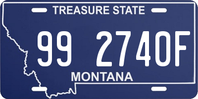 MT license plate 992740F