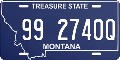 MT license plate 992740Q