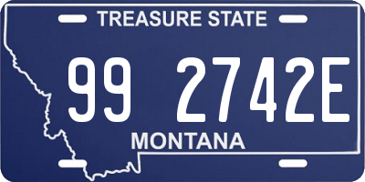 MT license plate 992742E