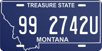 MT license plate 992742U