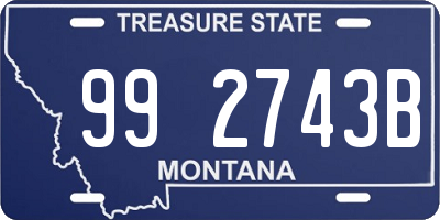 MT license plate 992743B