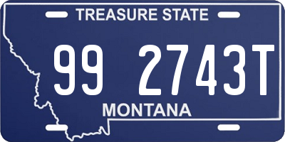 MT license plate 992743T