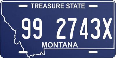 MT license plate 992743X