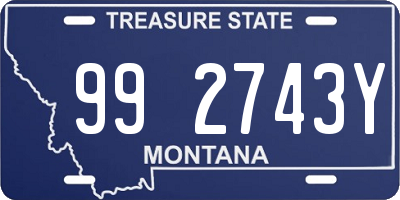 MT license plate 992743Y