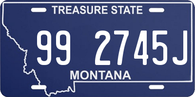 MT license plate 992745J