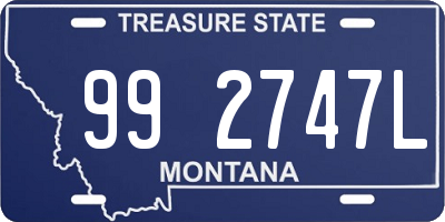 MT license plate 992747L