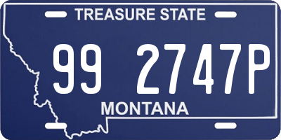 MT license plate 992747P