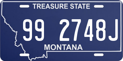 MT license plate 992748J