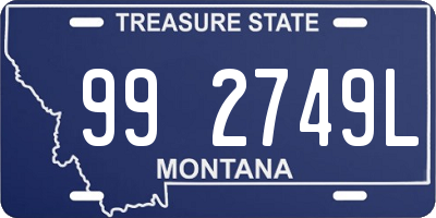 MT license plate 992749L