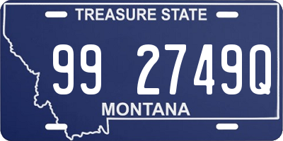 MT license plate 992749Q