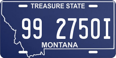 MT license plate 992750I