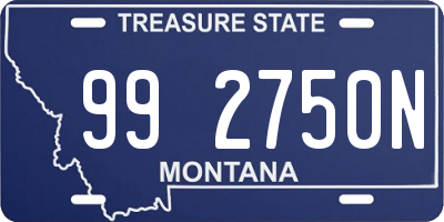 MT license plate 992750N