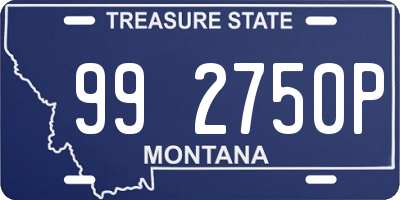 MT license plate 992750P