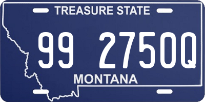 MT license plate 992750Q