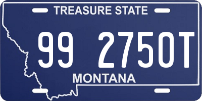 MT license plate 992750T