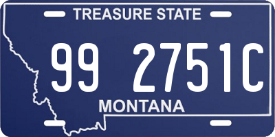 MT license plate 992751C