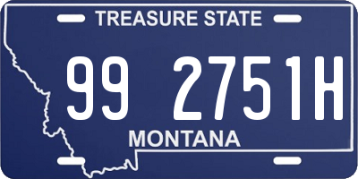 MT license plate 992751H