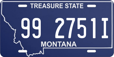 MT license plate 992751I