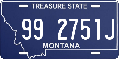 MT license plate 992751J