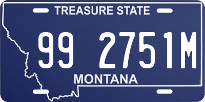 MT license plate 992751M