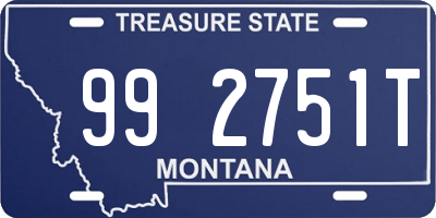 MT license plate 992751T