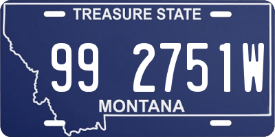 MT license plate 992751W