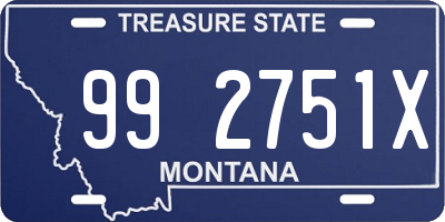 MT license plate 992751X