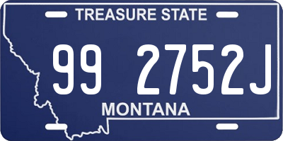 MT license plate 992752J