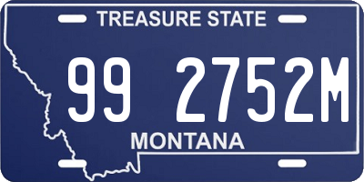 MT license plate 992752M