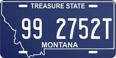 MT license plate 992752T