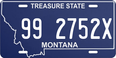 MT license plate 992752X