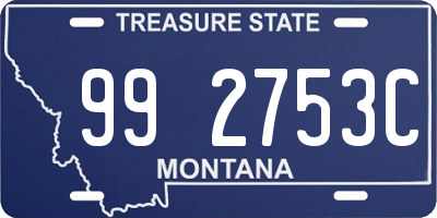 MT license plate 992753C