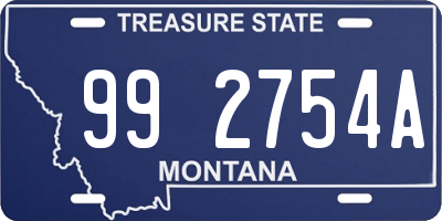 MT license plate 992754A