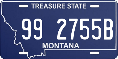 MT license plate 992755B