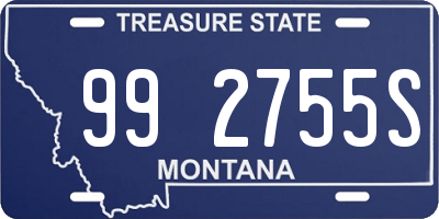 MT license plate 992755S