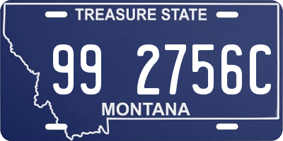 MT license plate 992756C