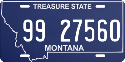 MT license plate 992756O