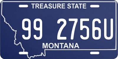 MT license plate 992756U