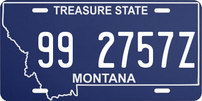 MT license plate 992757Z