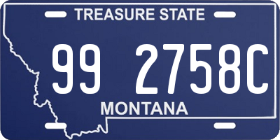 MT license plate 992758C