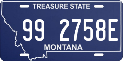 MT license plate 992758E