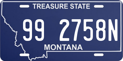 MT license plate 992758N