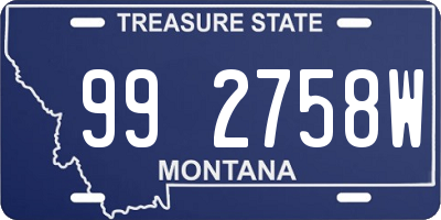 MT license plate 992758W