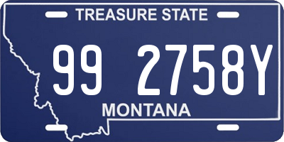 MT license plate 992758Y